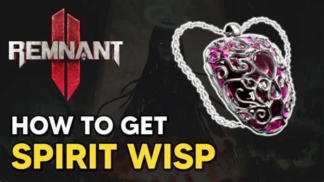 Remnant 2 spirit wisp amulet or outcast ring